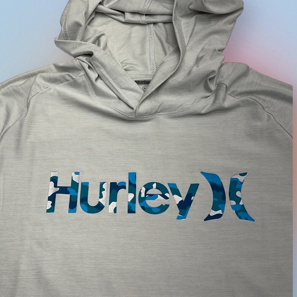 HURLEY Men’s Medium Gray Lightweight Hoodie Sweatshirt